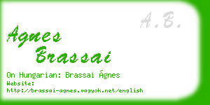 agnes brassai business card